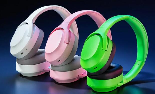 粉嫩的Razer Opus耳罩式耳机-续航和降噪不错